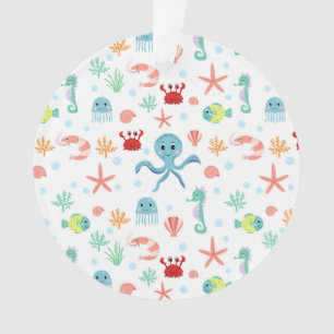 Whimsical Underwater Sea Creatures Ornament