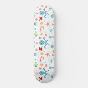 Whimsical Underwater Sea Creatures Skateboard
