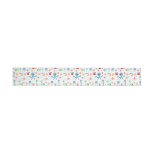 Whimsical Underwater Sea Creatures Wraparound Address Label