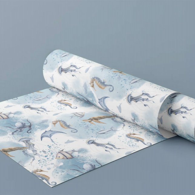 Whimsical Underwater World – Sea Creatures Pattern Wrapping Paper (Creator Uploaded)