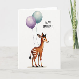 Whimsical Ungulate Birthday Card
