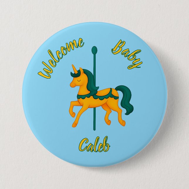 Whimsical Unicorn Baby Shower/simple 7.5 Cm Round Badge (Front)
