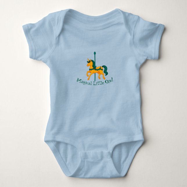 Whimsical Unicorn Baby Shower/simple Bodysuit (Front)