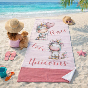 Whimsical Unicorn Beach Towel for Kids
