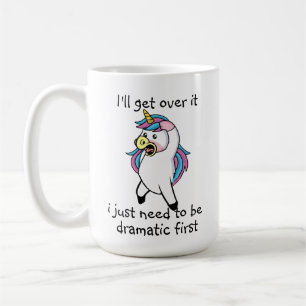 Whimsical Unicorn Drama: Unique Dreamers Coffee Mug