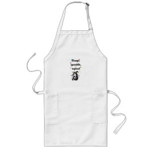 Whimsical Unicorn Line Art – "Creeper, Sparkle, Re Long Apron