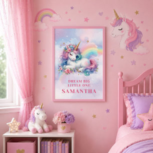 Whimsical Unicorn Magical Framed Wall Art Gift