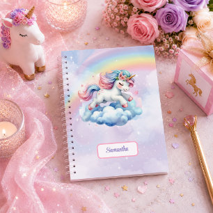 Whimsical Unicorn Pastel Colours Girl Birthday Not Notebook