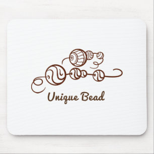 Whimsical Unique Beads on a String Bead Minimal Mouse Mat