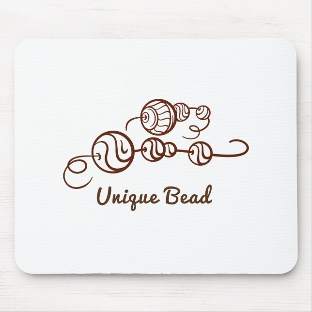 Whimsical Unique Beads on a String Bead Minimal Mouse Mat (Front)