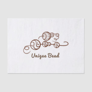 Whimsical Unique Beads on a String Bead Minimal Tissue Paper