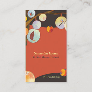 Whimsical Unique Lantern Tree Spa Business Card