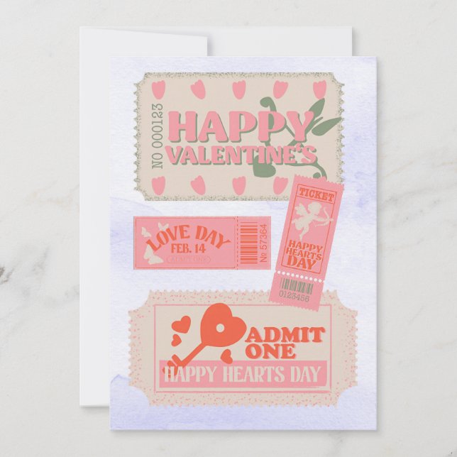 Whimsical valentine's day cards (Front)