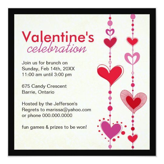 Whimsical Valentine's Day Party Invitation