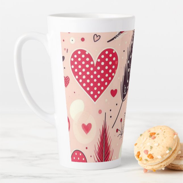 Whimsical Valentine's Love Garden Latte Mug (In Situ)