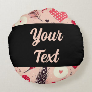 Whimsical Valentine's Love Garden Round Cushion