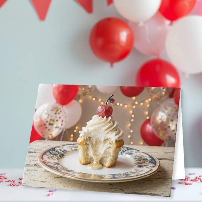Whimsical Vanilla Cupcake | Aunt's Birthday  Card (Creator Uploaded)