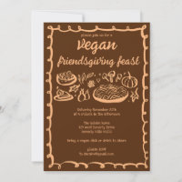 Whimsical VEGAN Thanksgiving Friendsgiving CUSTOM 