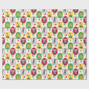 Whimsical Vibrant Circus Animals Primary Colours Wrapping Paper