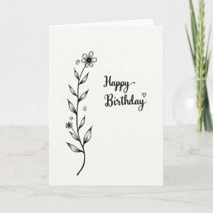 Whimsical Vine Birthday Card