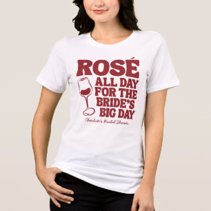 Whimsical Vino Before Vows Burgundy Bridal Shower Tri-Blend Shirt