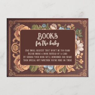 Whimsical Vintage Book For Baby Shower Enclosure Card