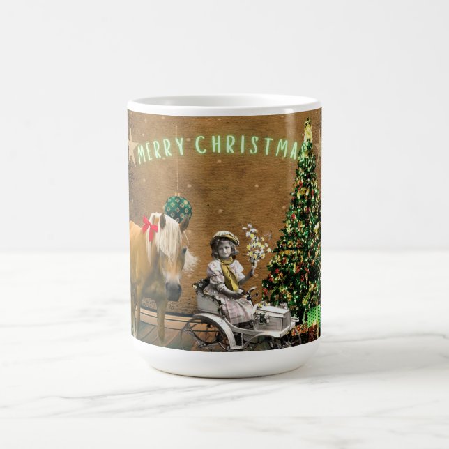 Whimsical Vintage Christmas Wishes  Coffee Mug (Center)