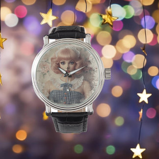 Whimsical Vintage Dollcore Girl Watch