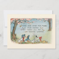 Whimsical Vintage Easter Duck Family