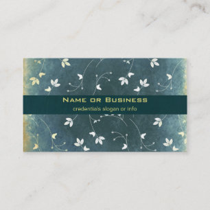 Whimsical Vintage Pattern with Birds and Leaves Business Card