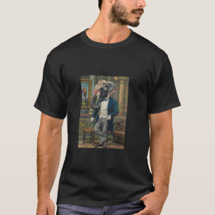 Whimsical Vintage Portrait Of Elephant In Formal A T-Shirt