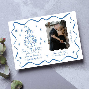 Whimsical Vows Hand Drawn Doodles Wedding Save The Date