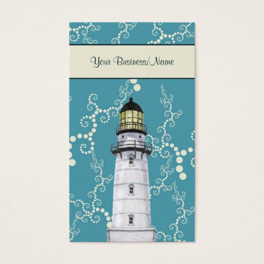 Whimsical Water Litghthouse Nautical Business Card