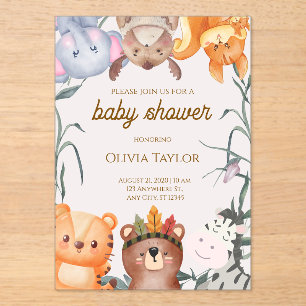 Whimsical Watercolor Baby Shower Invitation