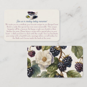 Whimsical Watercolor Blackberry Recipe Request Enclosure Card