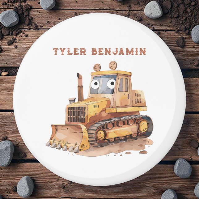 Whimsical Watercolor Bulldozer Magnet (Creator Uploaded)