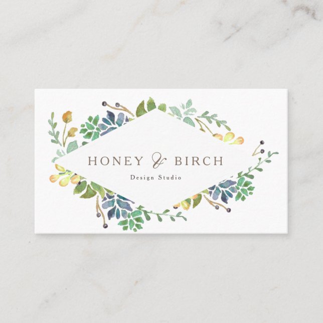 Whimsical Watercolor | Business Card (Front)