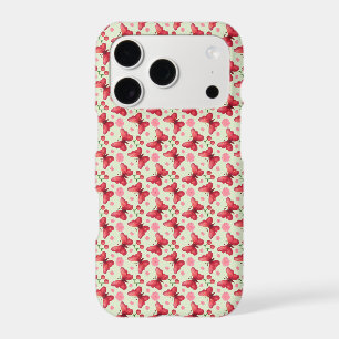 Whimsical Watercolor Butterfly and Cherry Pattern