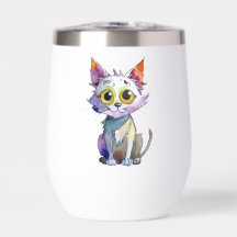 Whimsical Watercolor Cat