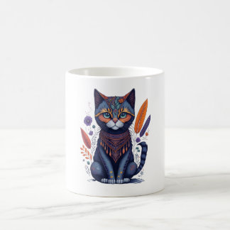 Whimsical Watercolor Cat Painting Watercolor Cat Coffee Mug