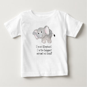 Whimsical Watercolor Elephant Baby T-Shirt