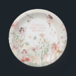 Whimsical Watercolor Fairy 1st Birthday Paper Plate<br><div class="desc">Stunning whimsical fairy first birthday plates.</div>