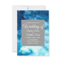 Whimsical Watercolor Floral Blue Modern