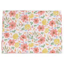 Whimsical Watercolor Floral Gift Bags