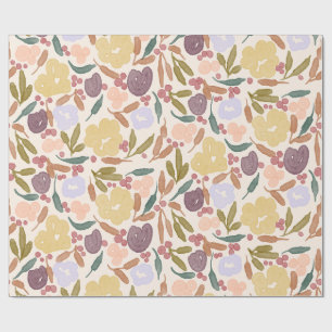 Whimsical Watercolor Floral Wrapping Paper