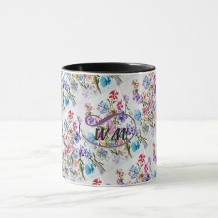 WHIMSICAL WATERCOLOR FLOWERS MUG