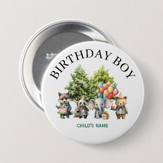Whimsical Watercolor Forest Birthday 7.5 Cm Round Badge