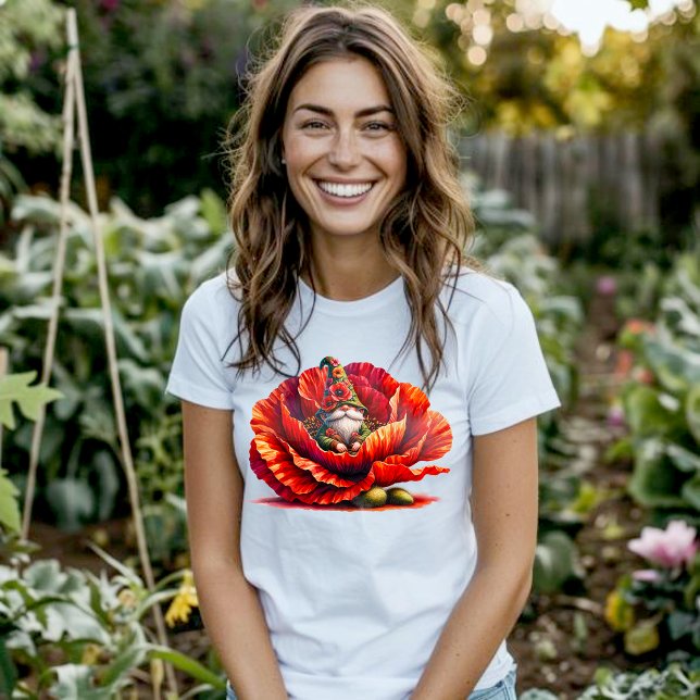 Whimsical Watercolor Garden Gnome T-Shirt (Creator Uploaded)