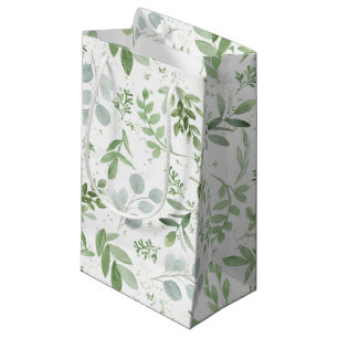 Whimsical Watercolor Greenery Small Gift Bag