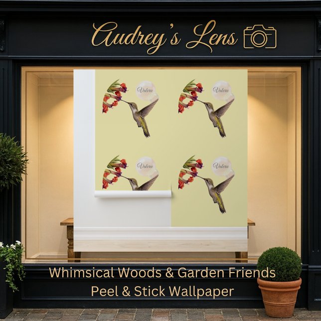 Whimsical Watercolor Hummingbird & Floral Nursery  Wallpaper (Creator Uploaded)